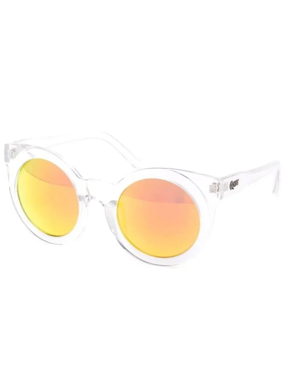 QUAY ‘China Doll’ Clear Mirrored Sunglasses